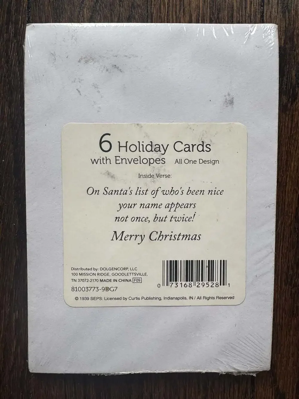 VTG Norman Rockwell Santa at Map 1939 Saturday Evening Post Holiday Cards (6pcs)